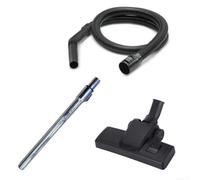 Compatible Floor Brush Suction Hose Set for Karcher WD3.200 .300 for MV3, Stainless Steel Plastic Accessories for Home Carpet Cleaning, Black 1 Kit