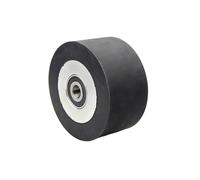 Compatible For 1 Piece 100x50mm Solid/Grooved Rubber Contact Wheel 4x2" Belt Grinder Replacement Part(S 6201 Bearings)