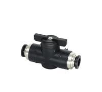 Compatible for 10 Pcs Pneumatic Push in Quick Joint Connector Hand Valve to Turn Manual Ball Current-limiting(BUC 10MM,10 PCS)