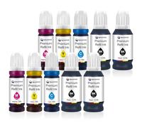 Compatible for 104 Ink Bottle Multipack Suitable for Epson 103 102 Ink | for Ecotank ET-2710 ET-2711 ET-2712 ET-2714 ET-2715 ET-2720 ET-2726 ET-2810 ET-2815 ET-2822 ET-2826 ET-4700 ET-4800, 10 Pack