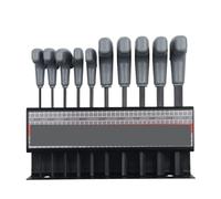 Compatible for 10pc Metric Or Inch Handle Hex Key Wrench Tool with Convenient Storage Stand(10 pcs SAE)