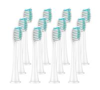 Compatible for 12/16PCS Replacement Brush Heads Compatible with Clean HX3/HX6/HX9 Series Toothbrush(12pcs White)