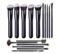 Compatible For 16PCS Professional Makeup Brushes Set Kit Synthetic Hair Foundation Power Eyeshadows Blending Beauty Tools(16BK)