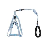 Compatible For 20pcs Linen Pet Traction Rope Chest Back Set Two Piece Universal(Blue,M)