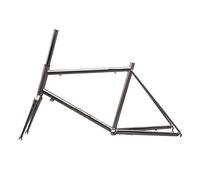Compatible For 22'' DR-451 Mini Road Highway Frameset 520 SteelsClassicCr-Mo Silver Frame Bicycle Parts(White,42cm)