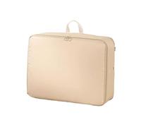 Compatible For 2Pcs Compression Clothes Packing Bag Space Saving Quilts Wardrobe Storage Luggage Down Jacket Cotton Organizer(Beige)