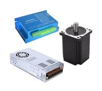 Compatible for 3 Axis 4 Axis Nema34 4.5N 8.5N 12N Closed Loop Stepper Motor Kit + HBS86H Two-Phase Motor Driver + 400W 60V CNC Power Supply(1Kit 8.5Nm)