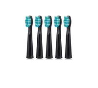 Compatible for 5 Pcs Toothbrush Replaceable Soft Bristle Travel Box Storage Case SG-507B/908/909/917/610/659/719/910(5 pc Black Heads)