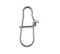 Compatible For 50PCS/Lot Fishing Connector Swivel Stainless Steel Hook Lock Snap Swivels Rings Accessory Tool 0# 1# 2#(17mm 45KG)