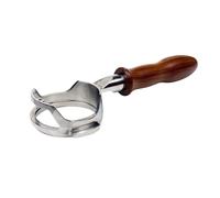 Compatible for 58mm Semi-Automatic Coffee Machine with Bottomless Handle E61 Walnut Handle Coffee Filter(S Head)