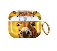 Compatible for AirPod Pro 3 Case 2025, Cute Protective Hard Cover, Stylish Design Shockproof Case for Women & Girls with Keychain for AirPod Pro 3 Generation,Funny Donkey