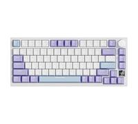 Compatible for Ajazz AK820 Pro 75% Gaming Mechanical Keyboard Bluetooth/Wireless with TFT Color Screen & Knob for PC(Flying Fish Switch,AK820PRO Purple)