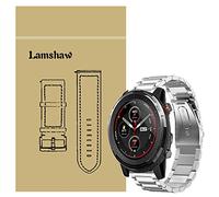 Compatible for Amazfit Stratos 3 Bands, LvBu Stainless Steel Metal Replacement Straps Compatible for Xiaomi Amazfit Stratos 3 Smartwatch (Silver)