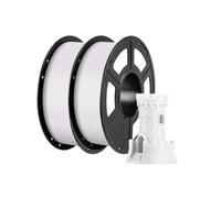 Compatible for Anycubic 3D Printers - PLA 3D Printer Filament 1.75mm 1KG Roll, Printing Material for Toy and Model Making(2kg White)