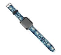 Compatible for Apple Watch Band 38mm 40mm 42mm 44mm Women Men,Polar Bears Northern Lightsprinted Soft Durable PU Replacement Straps for IWatch Series 5 4 3 2 1