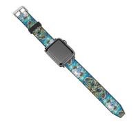 Compatible for Apple Watch Band 38mm 40mm 42mm 44mm Women Men,Sea Turtles Paintingprinted Soft Durable PU Replacement Straps for IWatch Series 5 4 3 2 1