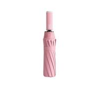 Compatible For Arrival Rebound Safety 3 Folding 10K Rib Knot Collection Reverse Automatic Rain Umbrella(Pink)