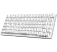 Compatible for ATTACK,Compatible for AJAZZ AK820 Wired Mechanical Gaming Keyboard, 75% ANSI Layout, CNC Knob, Hot-Swappable, for PC/MAC/Windows(White)