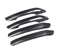 Compatible for Audi A4 B9 2017 2018 Car Exterior Door Handle Cover Trim W/o Smart Key Hole Carbon Fiber Paddle Handknob Case Cap Add On