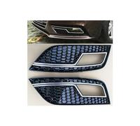 Compatible for Audi A4 S4 2013-2016 Fog Light Grills 2PCS Left & Right Car Front Bumper Fog Lamp Grills in Racing Grills ABS Replacement(Black silver)