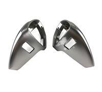 Compatible For Audi NEW A6 C8 A7 A8 D5 2018 2019 Car Side Mirror Cover Replacement Matt Silver LHD Rearview Mirror Cover Caps(LHD With lane assist)
