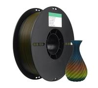 Compatible for Bambu Lab Clear Rainbow PLA 3D Printing Filament 1.75mm 1KG(Yellow Green Blue)