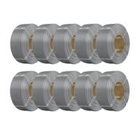 Compatible for Bambu No-Spool PLA Filament Refill, 1.75mm 10KG (22LBS) 3D Printer Material, 10 Rolls for DIY Reusable Spools(Grey 10KG)