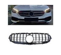 Compatible For Benz E-Class W213 2021 Black Front Grille Grill GT R Style E200 Replacement Upper Bumper Hood Mesh Car Body Kit