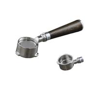 Compatible for Bincoo 51mm Coffee 3 Ears Bottomless Portafilter Compatible for Delonghi Replacement Filter Basket Espresso Machine Handle Cafe Accessories(Black Rosewood)