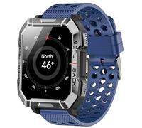 Compatible for Blackview W60 Smart Watch bands, 20mm, 22mm Silicone Replacement Wristbands Sport Strap with Metal Buckle Compatible for IOWODO/Blackview W60,R30 Pro,R50 Smart Watch (Blue, 22mmSize)