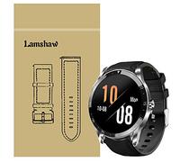 Compatible for Blackview X1 Bands, LvBu Leather + Silicone Breathable Replacement Smartwatch Strap Wristband Compatible for Blackview X1 Smart Watch (Black)