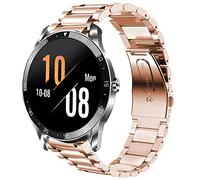 Compatible for Blackview X1 Bands, LvBu Stainless Steel Metal Replacemet Straps Compatible for Blackview X1 Smart Watch (Rosegold)