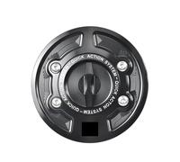 Compatible For BMW M1000R M1000 R 2023-2024 1000R Accessories Fuel Tank Cap CNC Aluminum Alloy Conversion No Key Needed Gas Tank Cap(All-Black (I))