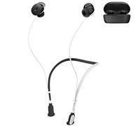 Compatible for Bose QuietComfort Earbuds (2024) Strap, Skin-Friendly Silicone Sports Neckband Wire Cord, Wireless Headphone Anti-Lost Strap, Black with White