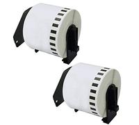 Compatible for Brother DK-22205 Label Printers - 62mm x 30.48m Continuous Paper Labels, Black on White, for QL-500, QL-700, QL-710W, QL-800, QL-810W, QL-820NWB, QL-1050