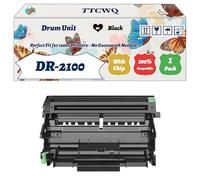 Compatible for Brother DR-2100 Drum Unit Work for Brother HL-2170W HL-2150N HL-2140 Printers, with Chip, High Yield 12000 Pages, High-Definition Printing (1 Pack Black)