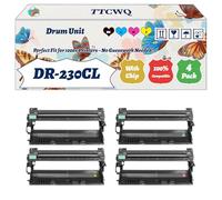 Compatible for Brother DR-230CL Drum Unit Work for Brother MFC-9120CN MFC-9320CW HL-3040CN HL-3070CW Printers (4-Pack BK/C/M/Y)