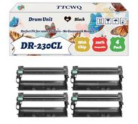 Compatible for Brother DR-230CL Drum Unit Work for Brother MFC-9120CN MFC-9320CW HL-3040CN HL-3070CW Printers (4 Pack Black)