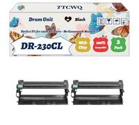 Compatible for Brother DR-230CL Drum Unit Work for Brother MFC-9120CN MFC-9320CW HL-3040CN HL-3070CW Printers (2 Pack Black)