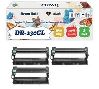 Compatible for Brother DR-230CL Drum Unit Work for Brother MFC-9120CN MFC-9320CW HL-3040CN HL-3070CW Printers (3 Pack Black)