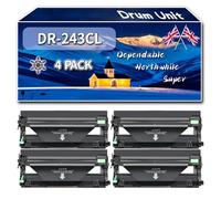Compatible for Brother DR-243CL Drum Unit, Work for Brother DCP-L3517CDW HL-L3230CDW MFC-L3730CDN DCP-L3550CDW HL-L3270CDW Printers, Drum Unit DR243CL (4 Pack Black)