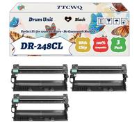 Compatible for Brother DR-248CL Drum Unit Work for Brother DCP-L3515CDW DCP-L3527CDW DCP-L3520CDW DCP-L3555CDW DCP-L3520CDWE Printers (3 Pack Black)