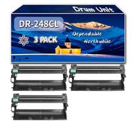 Compatible for Brother DR-248CL Drum Unit, Work for Brother HL-L3215CW HL-L3240CDW HL-L3220CW HL-L8230CDW HL-L3220CWE HL-L8240CDW Printers, Drum Unit DR248CL (3 Pack Black)