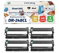 Compatible for Brother DR-248 rum Unit Work for Brother HL-L3215CW HL-L3240CDW HL-L3220CW HL-L8230CDW HL-L3220CWE Printers (4 Pack Black)
