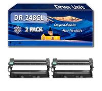 Compatible for Brother DR-248CL Drum Unit, Work for Brother HL-L3215CW HL-L3240CDW HL-L3220CW HL-L8230CDW HL-L3220CWE HL-L8240CDW Printers, Drum Unit DR248CL (2 Pack Black)