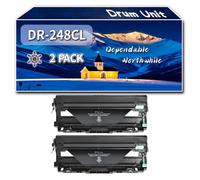 Compatible for Brother DR-248CL Drum Unit, Work for Brother HL-L3220CWE MFC-L3760CDW DCP-L3555CDW HL-L8230CDW MFC-L8340CDW Printers, Drum Unit DR248C (2 Pack Black)
