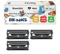 Compatible for Brother DR-248CL Drum Unit Work for Brother MFC-L8340CDW MFC-L3740CDWE MFC-L3760CDW Printers (3 Pack Black)