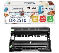 Compatible for Brother DR-2510 DR2510 Drum Unit Work for Brother DCP-L2627DWXL DCP-L2620DW DCP-L2660DW DCP-L2627DWE Printers (1 Pack Black)