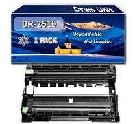 Compatible for Brother DR-2510 Drum Unit, Work for Brother MFC-L2835DW MFC-L2800DW MFC-L2860DW MFC-L2827DWXL MFC-L2860DWE Printers, Drum Unit DR2510 (1 Pack Black)
