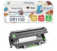 Compatible for Brother DR1150 Drum Unit Work for Brother HL-L1240W HL-1242W HL-1242WXL DCP-L1640W DCP-L1642W Printers, with Chip, High Yield 20000 Pages, High-Definition Printing (1 Pack Black)